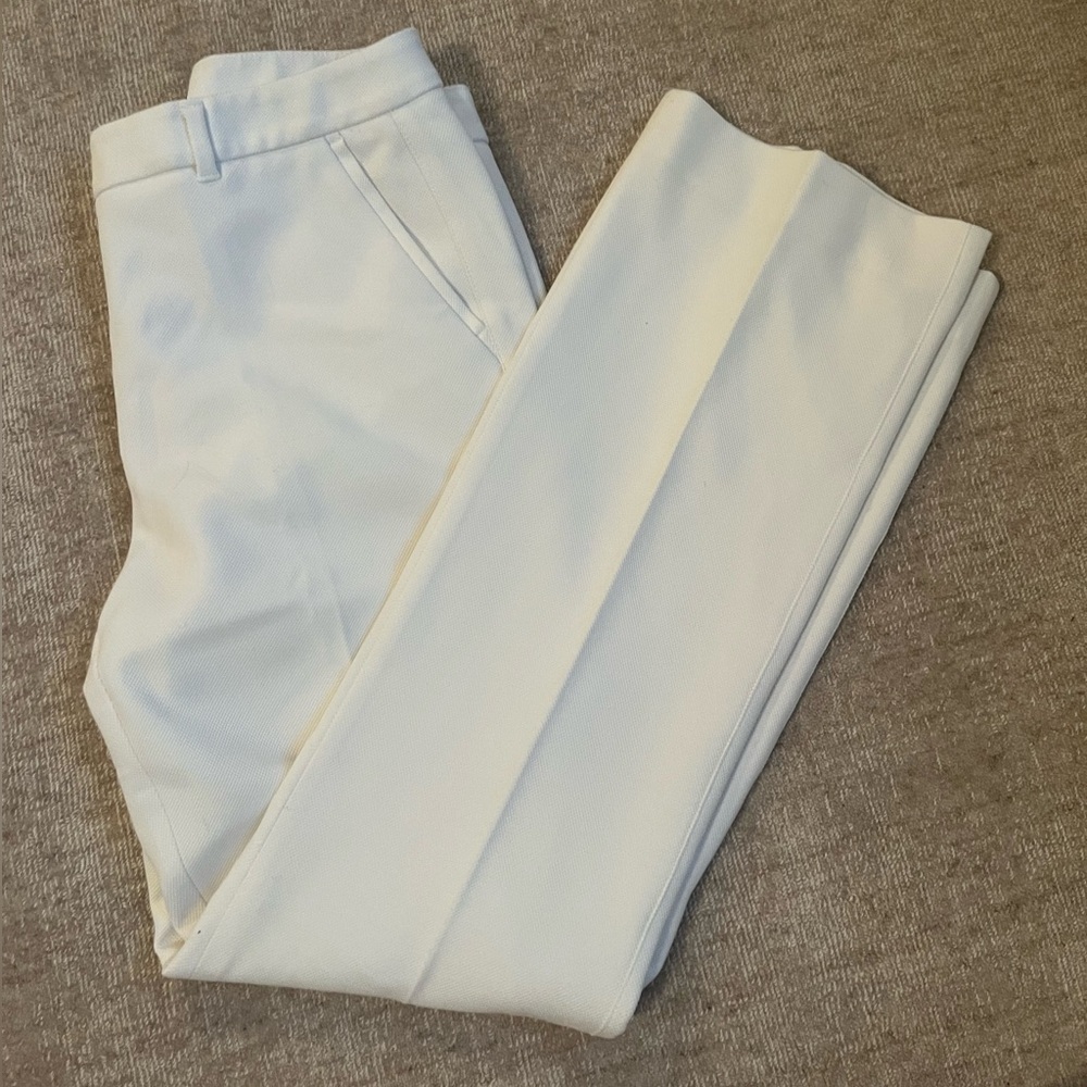 WHBM white boot cut trouser